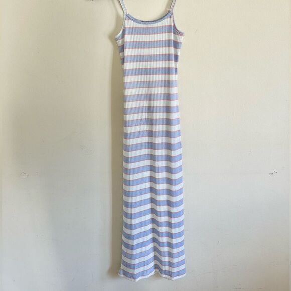 Freshman striped ribbed midi slip dress - Picture 1 of 4